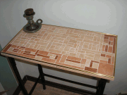 mozaikozott asztal